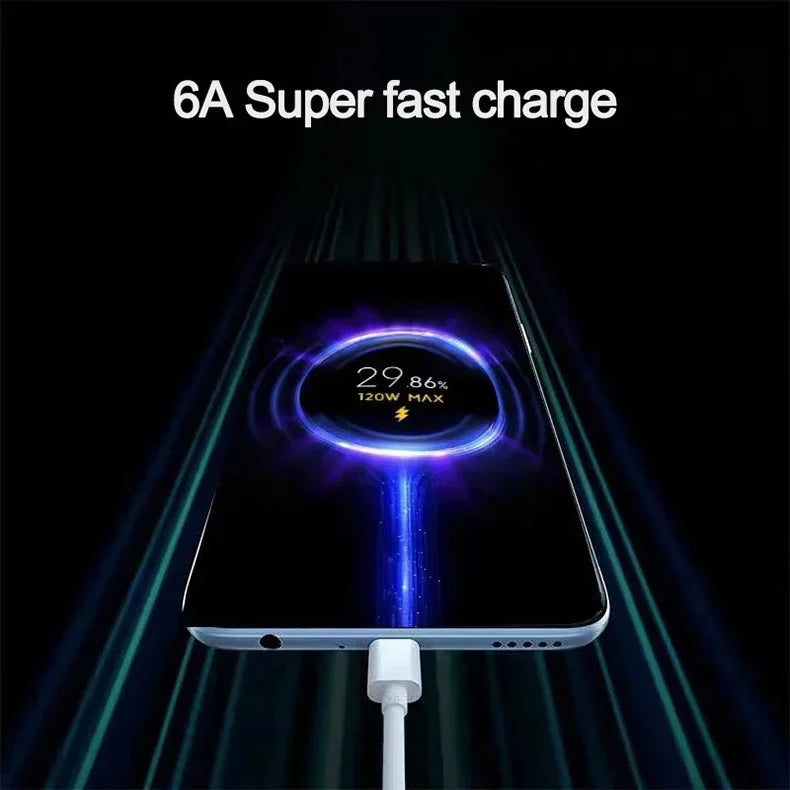 120W Turbo Fast Charging USB-C Cable for Xiaomi & Redmi