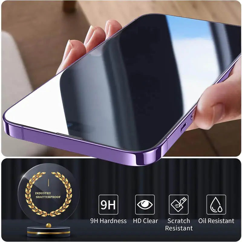 Tempered Glass Screen Protector for iPhone 11–17 Pro Max