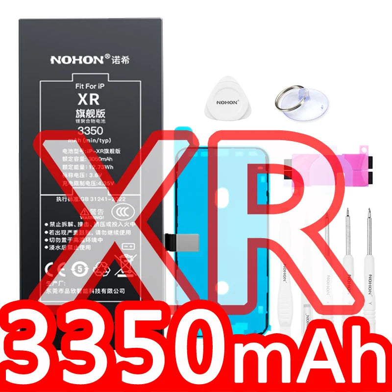 NOHON High Capacity Phone Battery for iPhone 15 Pro MAX 14 13 12 Pro 11 X XR XS 12Mini 13Pro SE SE2 SE3 Lithium Polymer Battery
