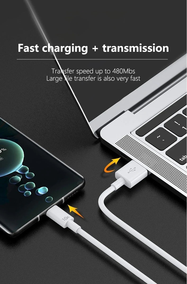 120W Turbo Fast Charging USB-C Cable for Xiaomi & Redmi
