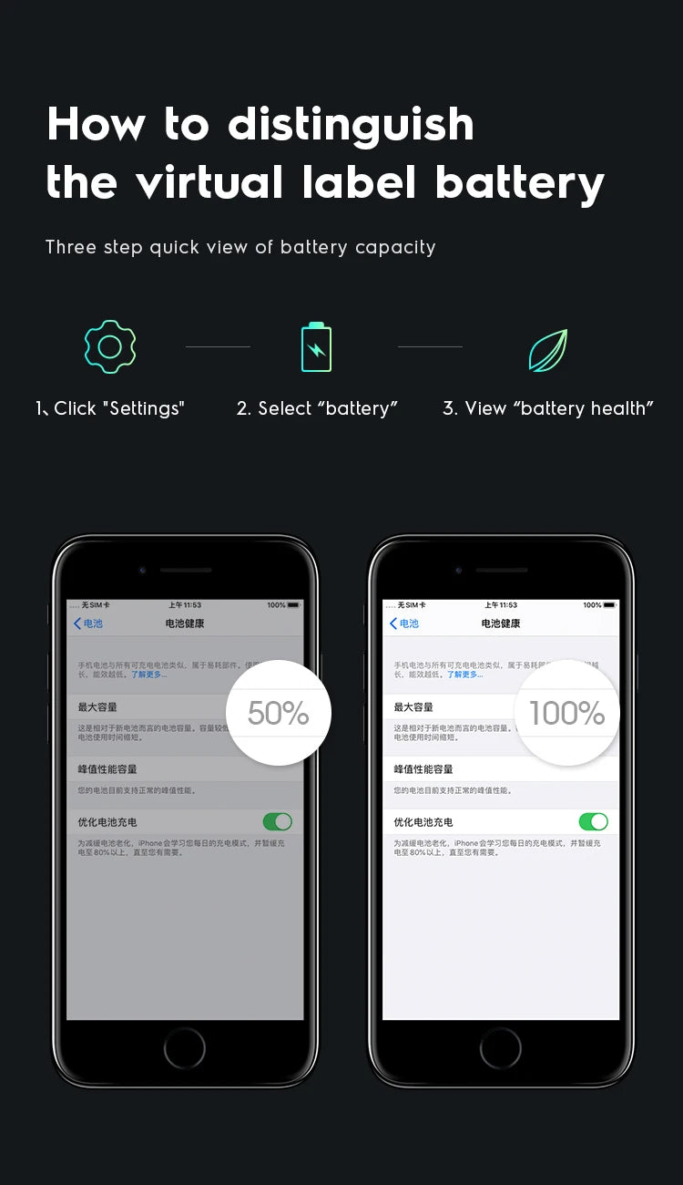 NOHON High Capacity Phone Battery for iPhone 15 Pro MAX 14 13 12 Pro 11 X XR XS 12Mini 13Pro SE SE2 SE3 Lithium Polymer Battery