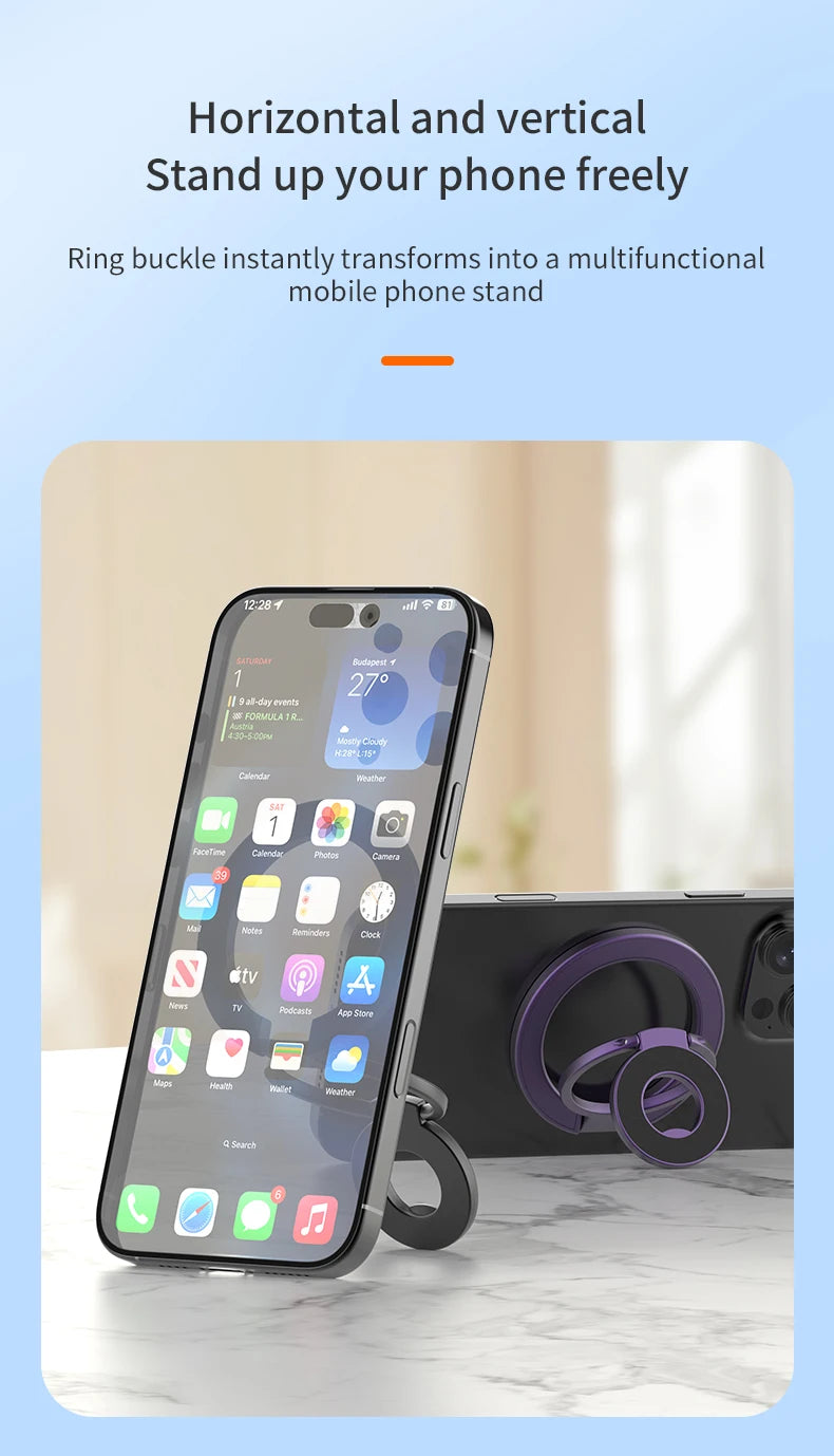MagSafe Magnetic Ring Holder & Foldable Phone Stand