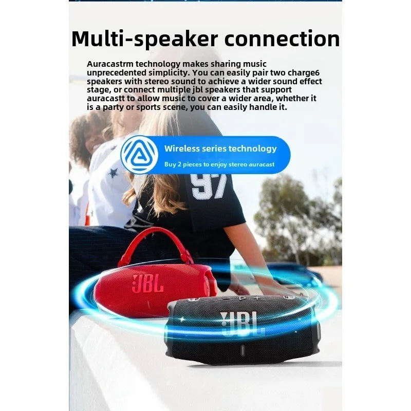 JBL Charge 6 Waterproof Bluetooth Speaker with Powerful Sound & Long Battery Life