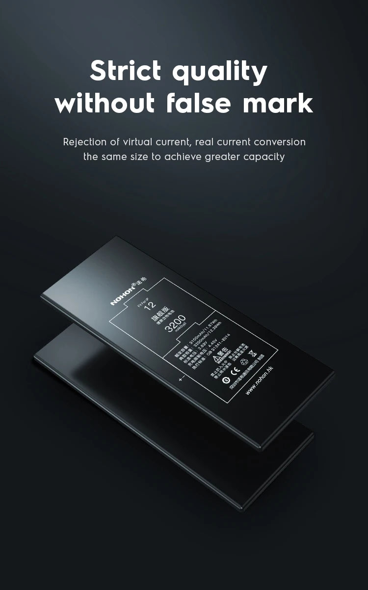 NOHON High Capacity Phone Battery for iPhone 15 Pro MAX 14 13 12 Pro 11 X XR XS 12Mini 13Pro SE SE2 SE3 Lithium Polymer Battery
