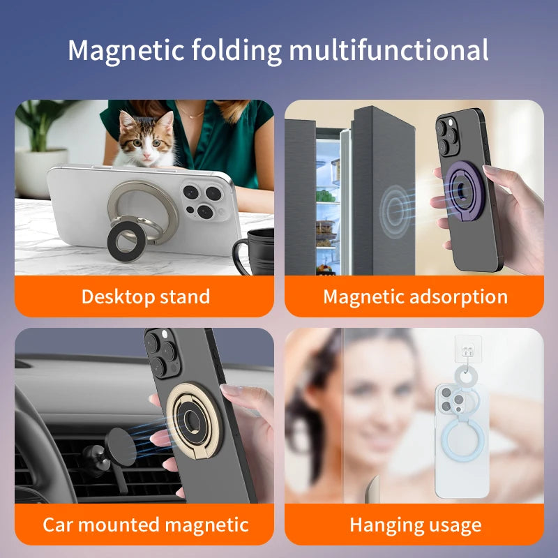 MagSafe Magnetic Ring Holder & Foldable Phone Stand