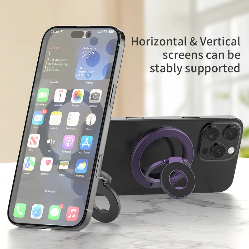 MagSafe Magnetic Ring Holder & Foldable Phone Stand