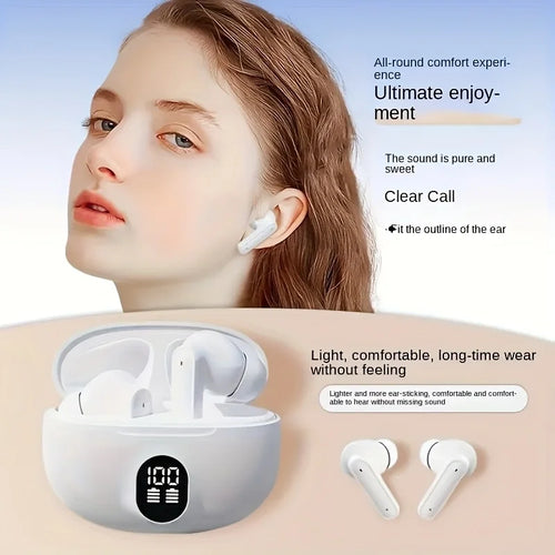 Wireless Bluetooth Sports Headphones with Noise Cancellation & LED Lights