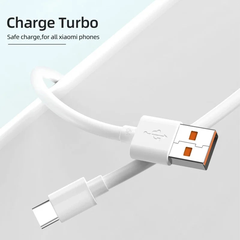120W Turbo Fast Charging USB-C Cable for Xiaomi & Redmi