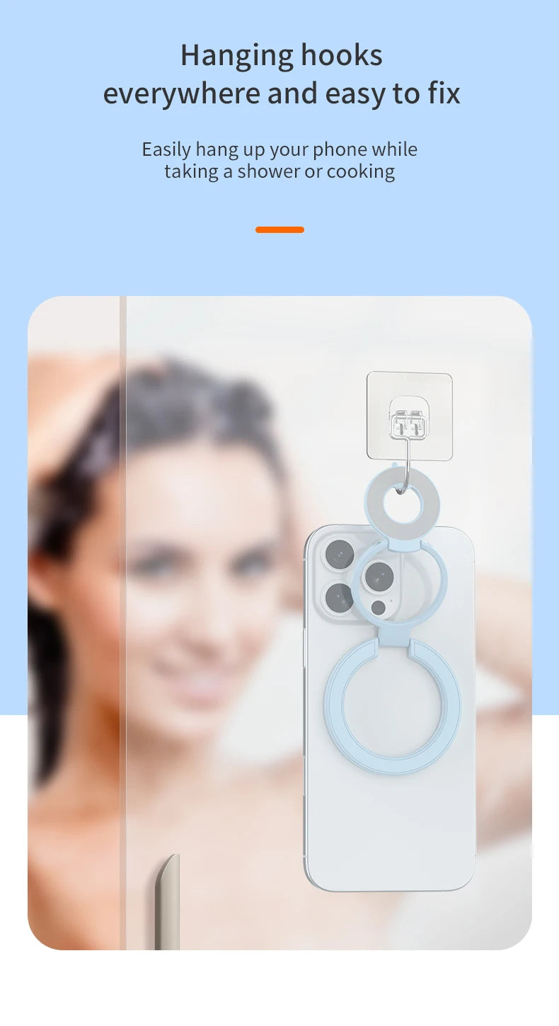 MagSafe Magnetic Ring Holder & Foldable Phone Stand