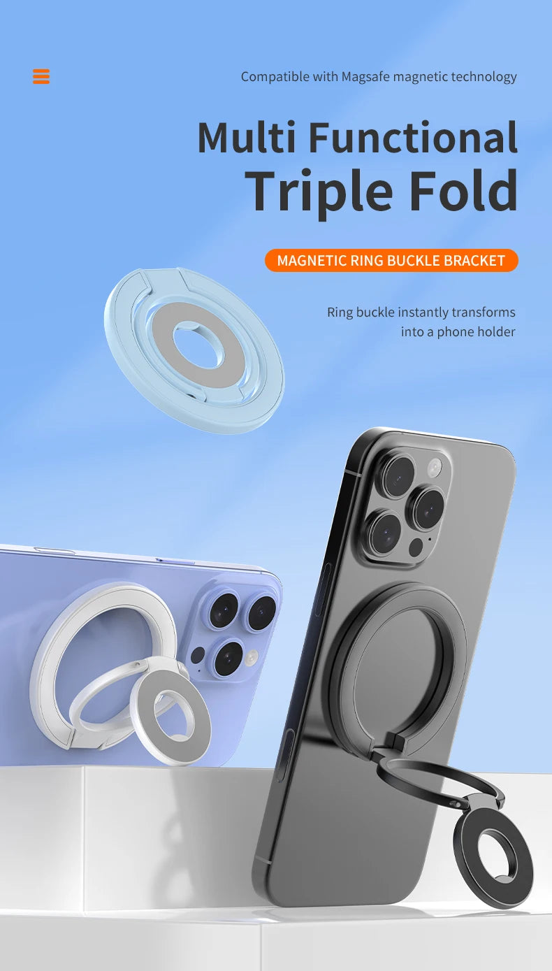 MagSafe Magnetic Ring Holder & Foldable Phone Stand