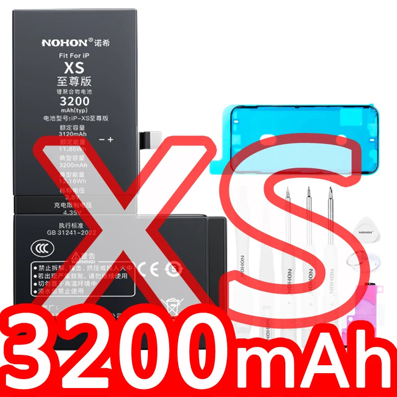 NOHON High Capacity Phone Battery for iPhone 15 Pro MAX 14 13 12 Pro 11 X XR XS 12Mini 13Pro SE SE2 SE3 Lithium Polymer Battery