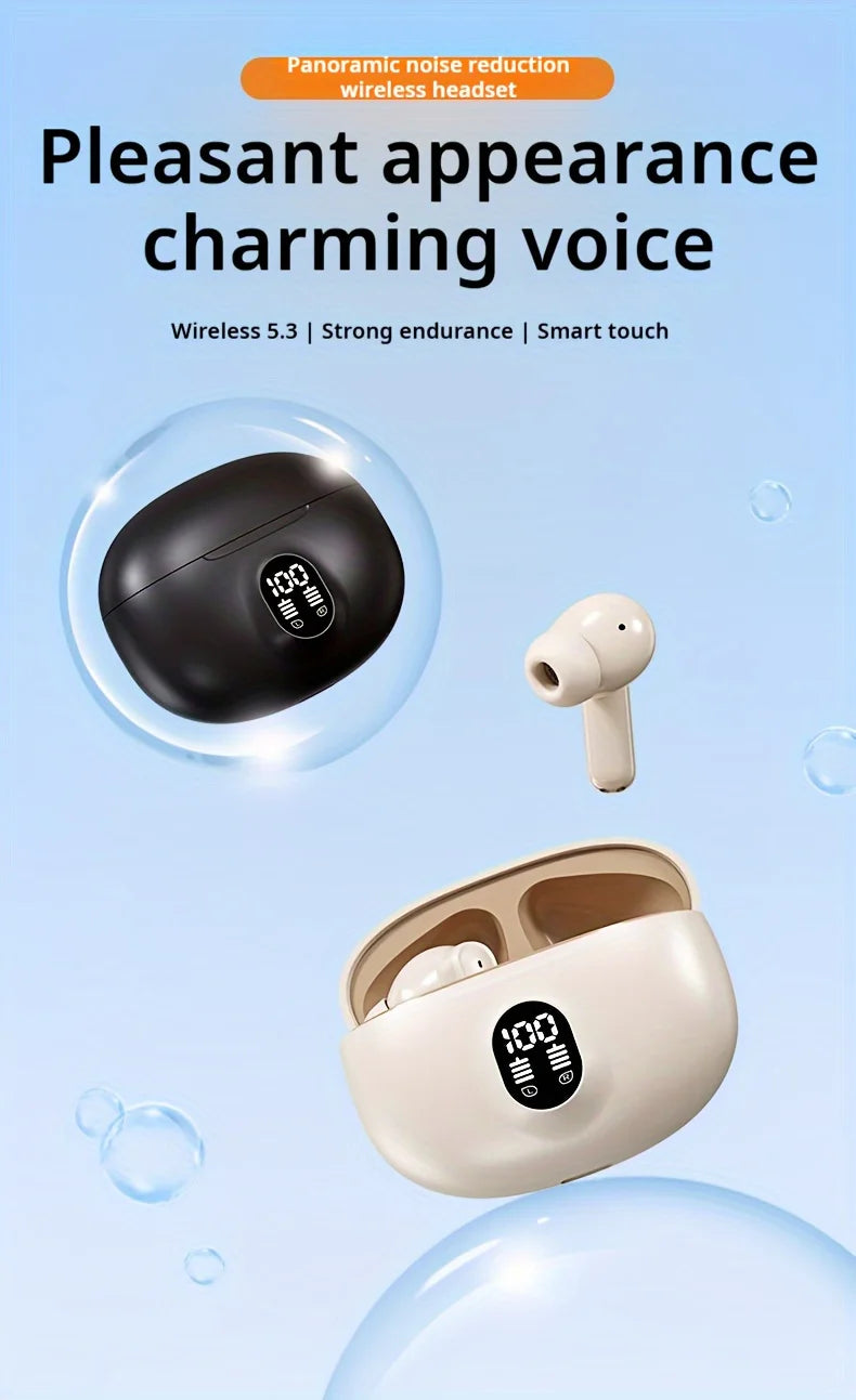 Wireless Bluetooth Sports Headphones with Noise Cancellation & LED Lights