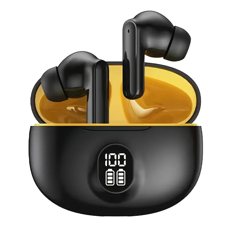 Wireless Bluetooth Sports Headphones with Noise Cancellation & LED Lights