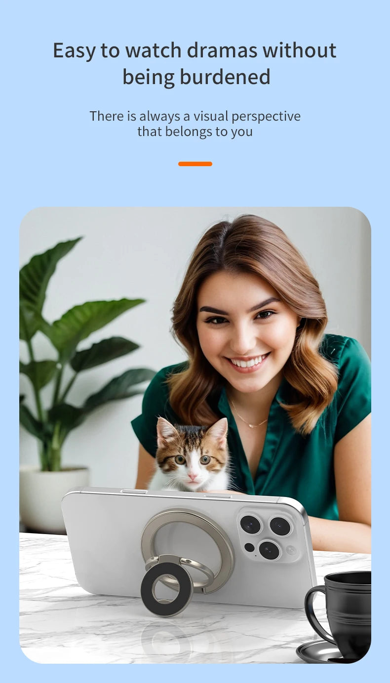 MagSafe Magnetic Ring Holder & Foldable Phone Stand
