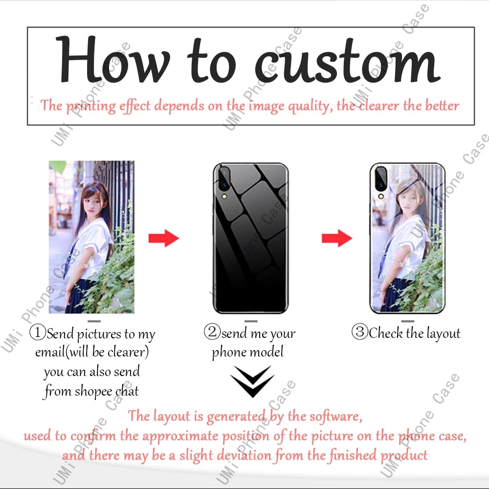 Customized PHONE CASE Personalized custom Pasadyang DIY GLASS phone protect case soft cover
